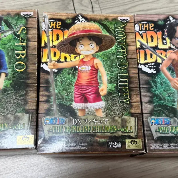 [BUNJANG] One Piece Grandline Children ASL Figure Bundle / [개봉양품/금고] 원피스 그랜드라인 칠드런 ASL 루피 사보 에이스