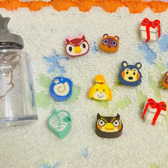 [BUNJANG] Animal Crossing Mini Eraser Keychain / 동물의숲 미니 지우개 키링