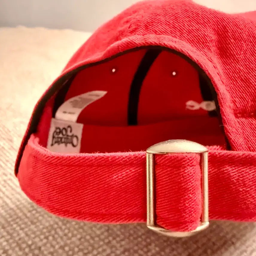 [BUNJANG] Ordinaryjo Red Cotton Ball Cap / 오디너리조 레드 볼캡