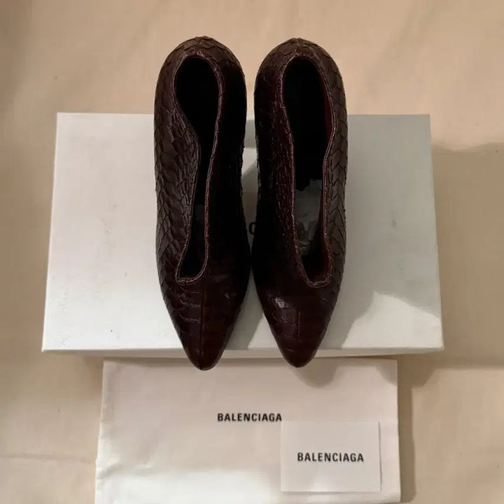 [BUNJANG] Balenciaga Python Leather Pointed Ankle Boots / 발렌시아가 파이톤 레더 포인티드 앵클 부츠