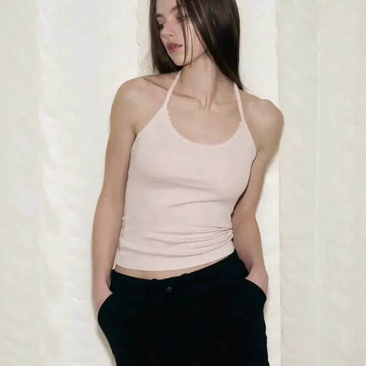 [BUNJANG] Please No Follow Angela Top Baby Pink / 플리즈노팔로우 플노팔 안젤라탑 베이비핑크