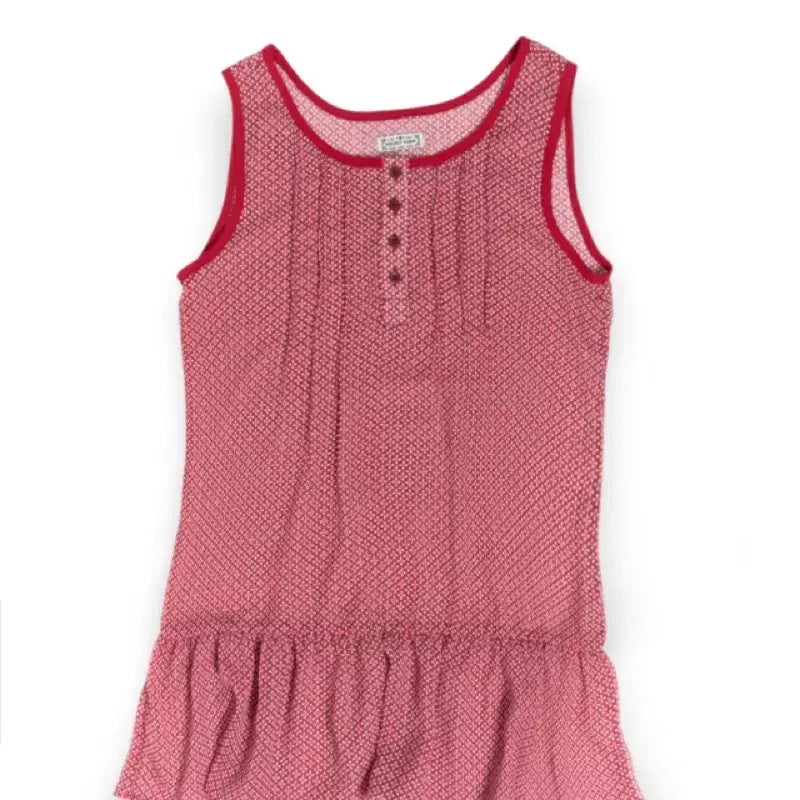 [BUNJANG] Kim Ah-hop Apple Pintuck Sleeveless Dress Red / 김아홉 애플 핀턱 슬리브리스 원피스 레드