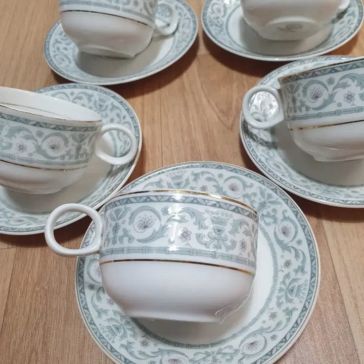 [BUNJANG] Vintage Haennamsa Coffee Cup Set (5 pieces) / 빈티지 행남사커피잔세트