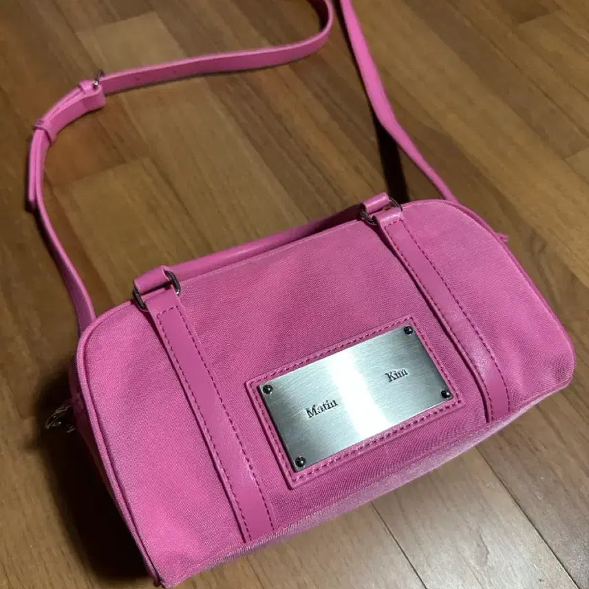 [BUNJANG] Matinking Fabric Baby Sporty Tote Bag Dark Pink / 마뗑킹 패브릭 베이비 스포티 토트백 다크 핑크 크로스백 숄더백