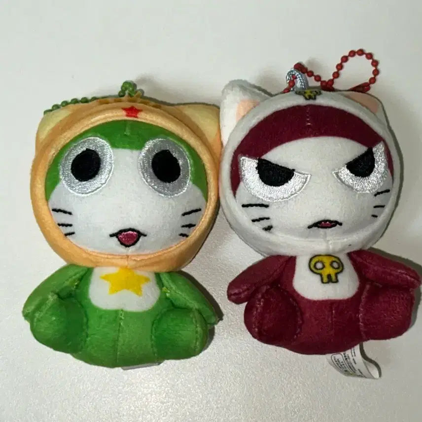 [BUNJANG] Keroro the Frog Sergeant Giroro Plush Keychain Bundle Set / 개구리중사 케로로, 기로로 인형 키링 일괄