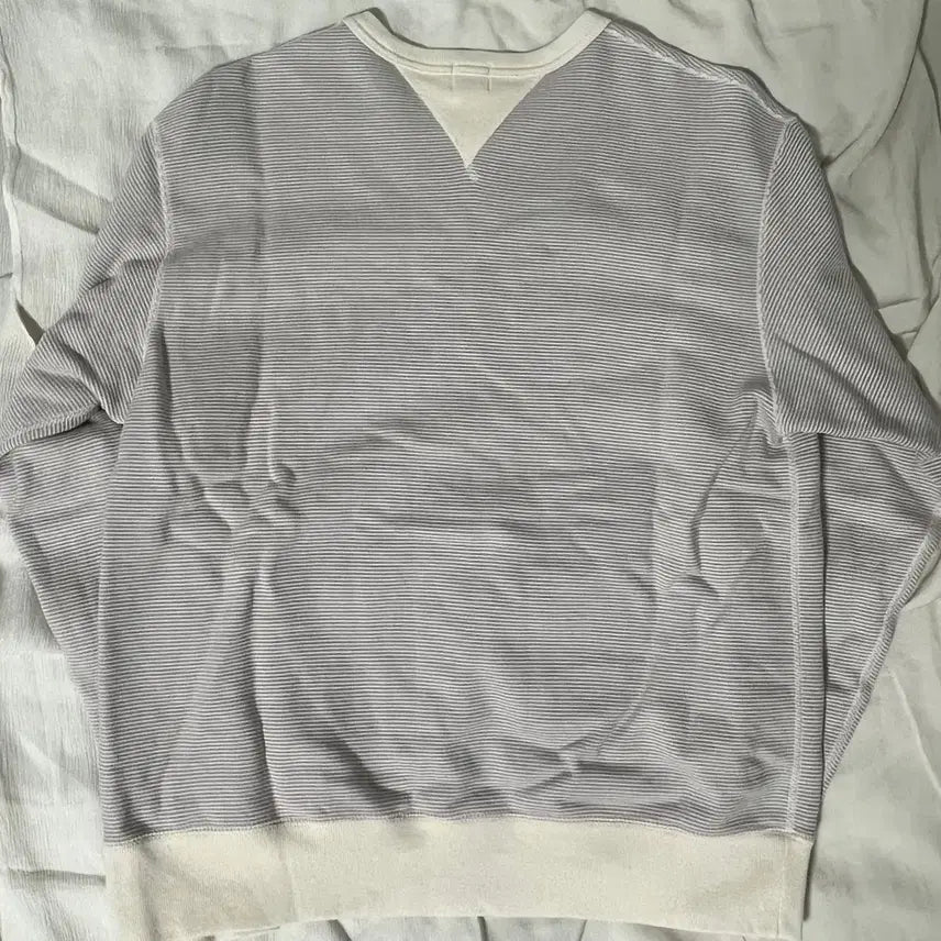 [SOLD OUT] 루프앤웨프트 그레이 핀보더 스웻셔츠 L(100)