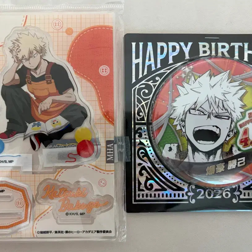 [BUNJANG] NHA Bakugo Katsuki Acrylic Stand / 나히아 히로아카 바쿠고 카츠키 털실 아크릴 스탠드 2026 생일 캔뱃지