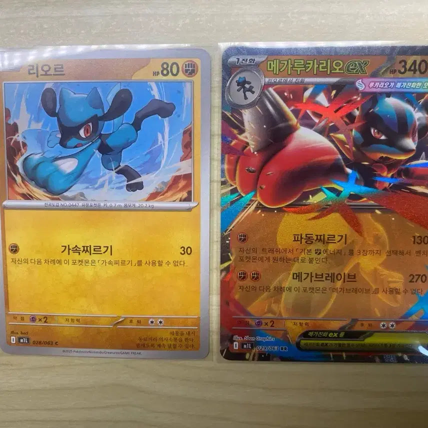 [BUNJANG] Pokemon Riolu Mega Lucario EX RR Collection Set / 포켓몬 카드 리오르 메가루카리오EX RR 컬렉션 세트
