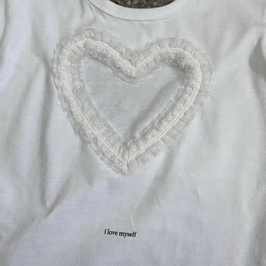 [BUNJANG] Dong Eun Heart Tee Slogan Short Sleeved T-Shirt / 동은 하트티 slogan short sleeved t-shirt