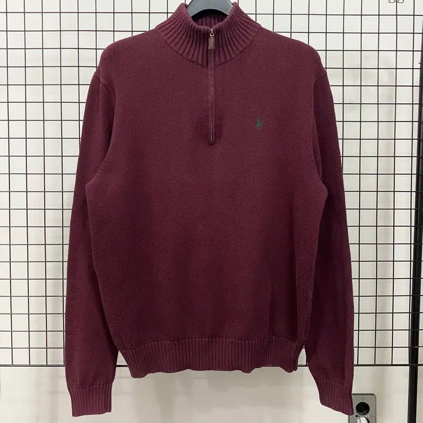 [BUNJANG] Polo Ralph Lauren New Half-Zip Knit Burgundy 2XL / <2XL> 폴로 랄프로렌 신형 반집업 니트 버건디