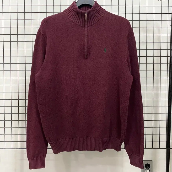 [BUNJANG] Polo Ralph Lauren New Half-Zip Knit Burgundy 2XL / <2XL> 폴로 랄프로렌 신형 반집업 니트 버건디