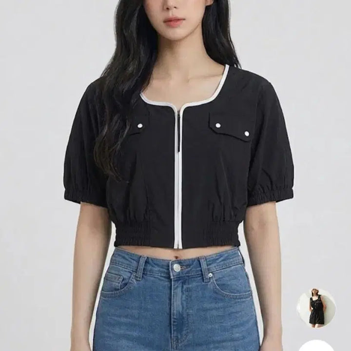 [BUNJANG] EGOIST Black Cropped Jumper / 에고이스트 점퍼