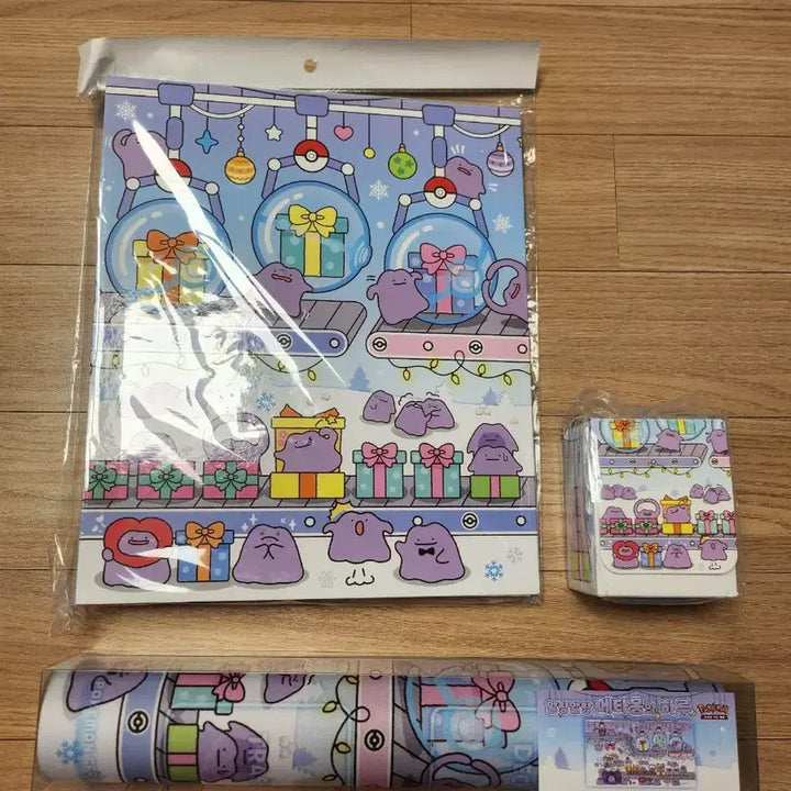 [BUNJANG] Pokemon Metamong Playmat Deck Case Collection File Bundle Set / 메타몽 플레이 매트 덱 케이스 컬렉션 파일 포켓몬 카드 말랑 하루 잠실