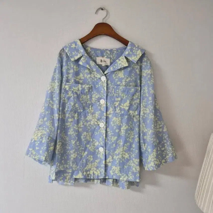 [BUNJANG] G Studio Flower Linen Shirt / [g studio] 플라워  린넨(아마)셔츠