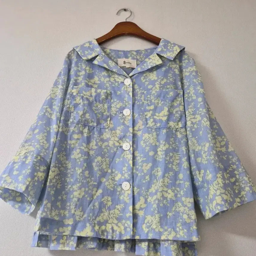 [BUNJANG] G Studio Flower Linen Shirt / [g studio] 플라워  린넨(아마)셔츠