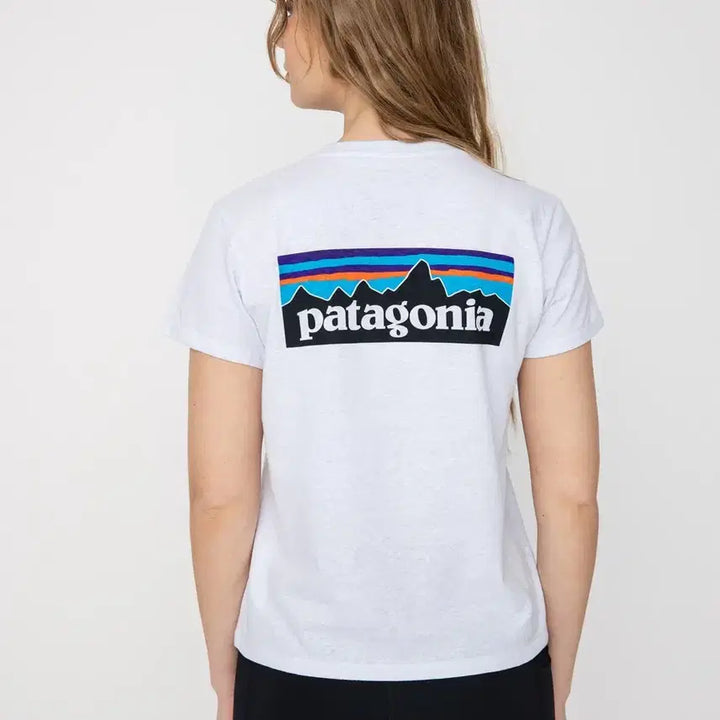 [BUNJANG] Patagonia P-6 Logo Organic Cotton T-Shirt White / Patagonia 파타고니아 P 6 로고 오가닉코튼 반팔 티셔츠