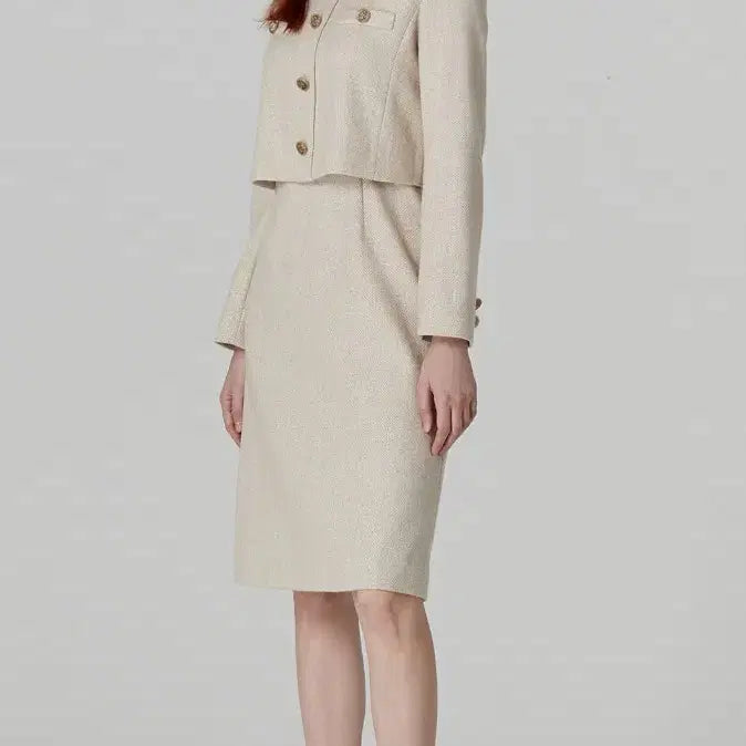 [BUNJANG] KEITH FW Beige Tailored Dress / KEITH FW 키이스 베이지 정장 원피스