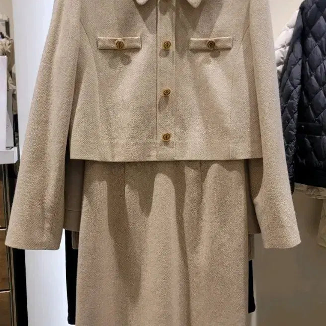 [BUNJANG] KEITH FW Beige Tailored Dress / KEITH FW 키이스 베이지 정장 원피스