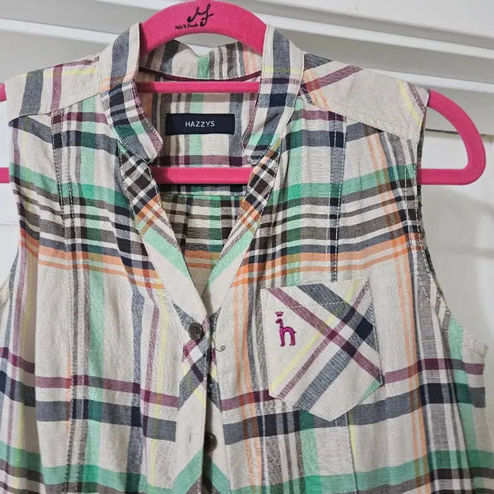 [BUNJANG] Hazzys Sleeveless Checkered Dress / 헤지스 체크  원피스 민소매