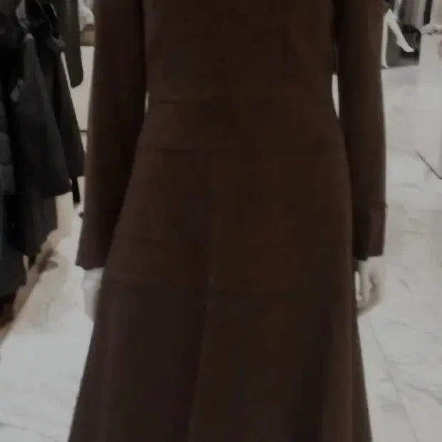 [BUNJANG] KEITH Pearl Embellished Brown Dress / KEITH 키이스 FW 진주장식 브라운 원피스