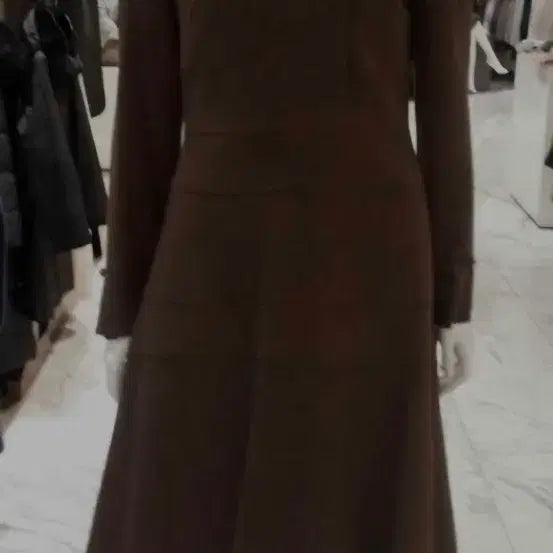 [BUNJANG] KEITH Pearl Embellished Brown Dress / KEITH 키이스 FW 진주장식 브라운 원피스