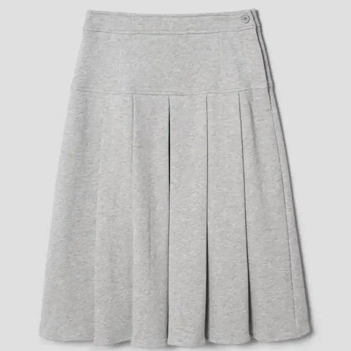 [BUNJANG] 8seconds Jersey Tuck Grey Skirt / 에잇세컨즈 저지 턱 그레이 스커트 ㅅㅊㅇ 코이세이오 오헤시오 무신사