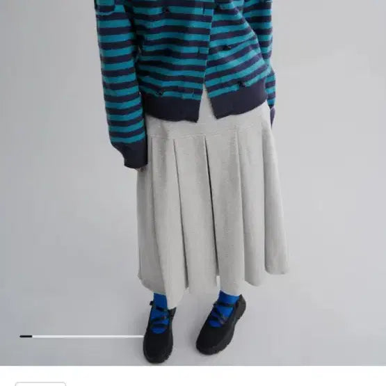 [BUNJANG] 8seconds Jersey Tuck Grey Skirt / 에잇세컨즈 저지 턱 그레이 스커트 ㅅㅊㅇ 코이세이오 오헤시오 무신사