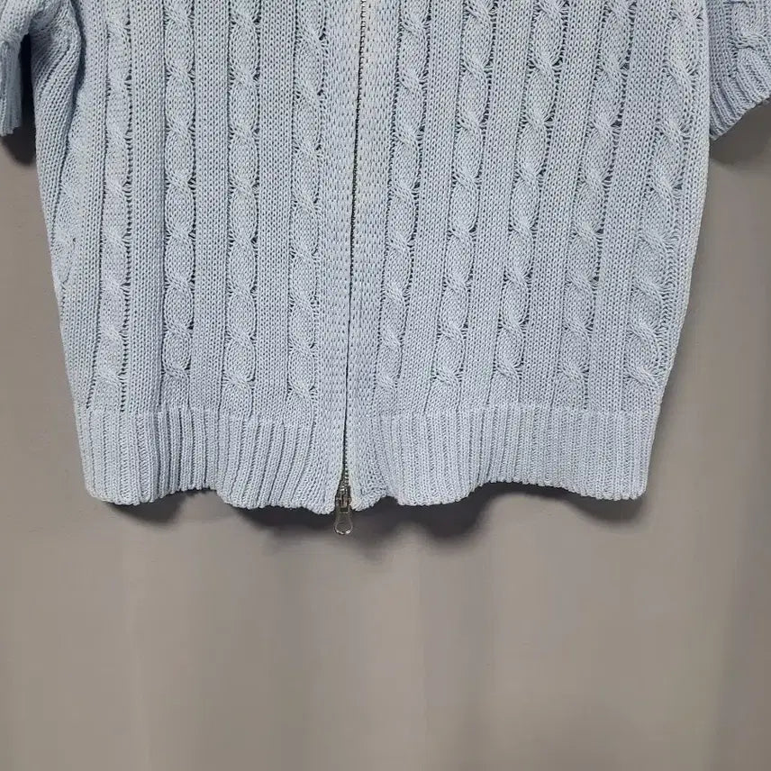 [BUNJANG] Cable Knit Zip-up Cardigan / 케이블  카라 니트 집업