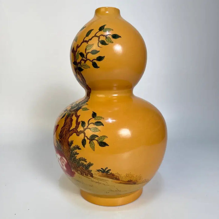 [BUNJANG] Lang Xueling Rabbit Motif Gourd Vase / 랑세령 분체 토끼문 호로병