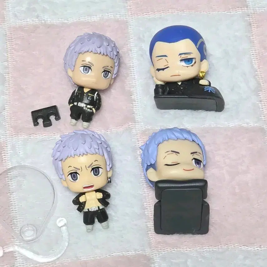 [BUNJANG] Tokyo Revengers Mitsuya Hakkai Figure Bundle Set / 도리벤 미츠야 핫카이 미니 가챠피규어 4종 일괄 오네무탄 도만결성 스탠딩