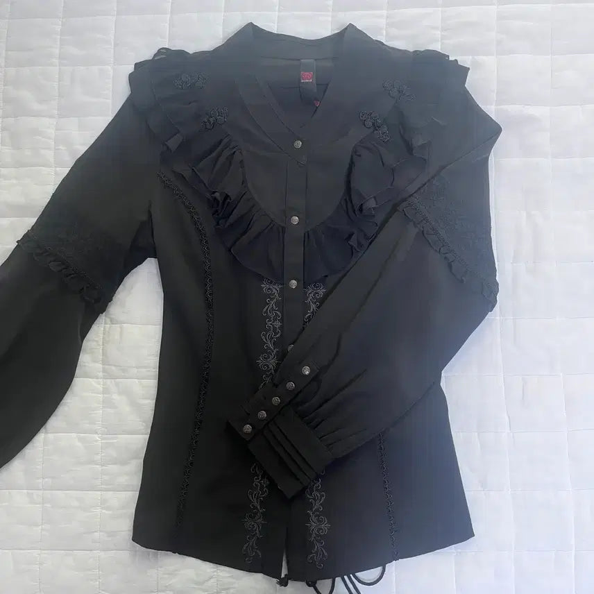 [BUNJANG] Ozz Oneste China Lace-up Blouse / 오즈온 ozz oneste 오즈오네스트 차이나 레이스업 블라우스