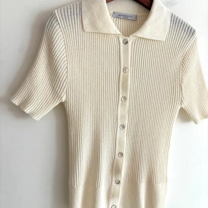 [SOLD OUT] 아이보리 카라 반팔니트