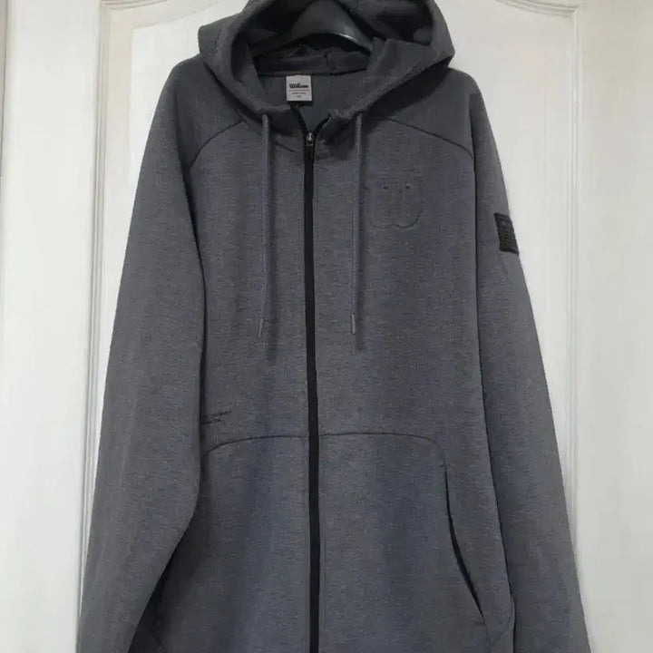 [BUNJANG] Wilson Gray Hooded Zip-up Jacket (Size 105) / 윌슨 후드집업 진회색 105
