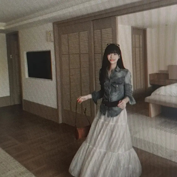 [BUNJANG] Vintage Style Denim Jacket &amp; Belt &amp; Long Skirt Set / (해외배송)빈티지 스타일 데님 재킷 +벨트+ 롱 스커트 세트