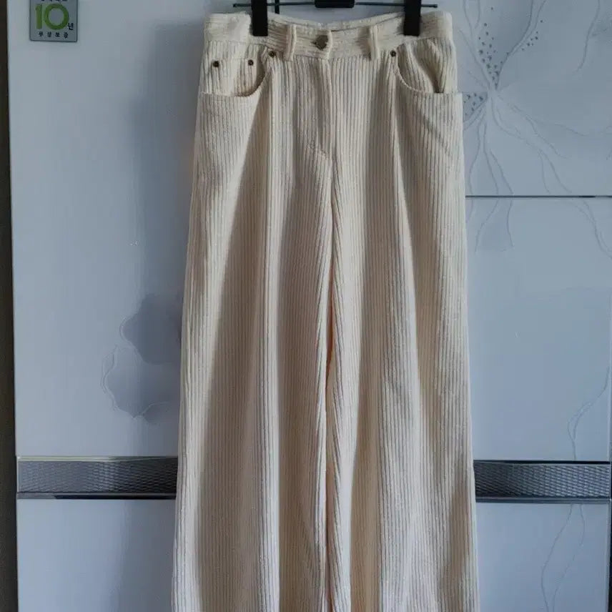 [BUNJANG] Time Ivory Corduroy Wide Pants / 타임 아이보리 코듀로이 와이드 팬츠