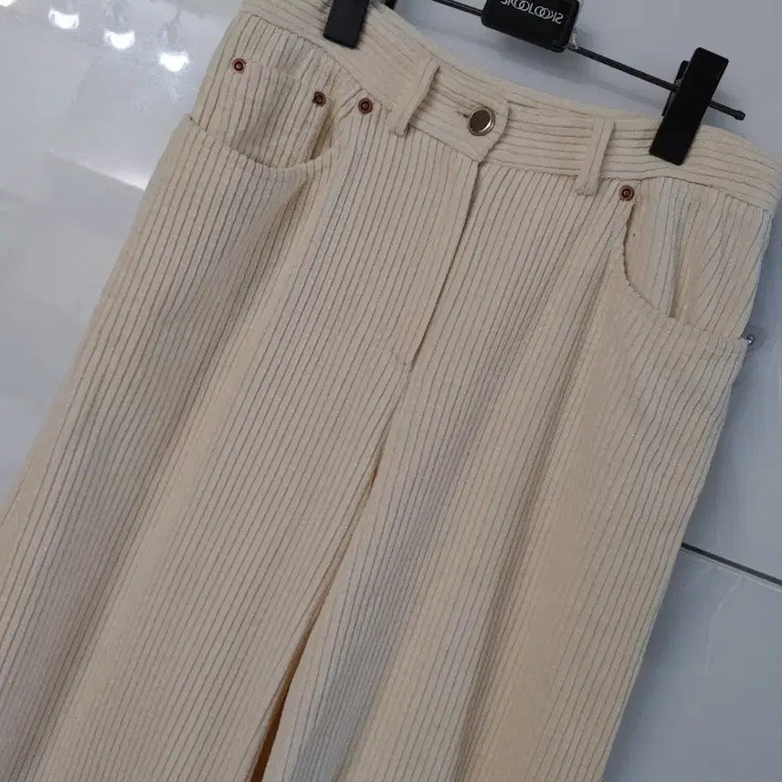 [BUNJANG] Time Ivory Corduroy Wide Pants / 타임 아이보리 코듀로이 와이드 팬츠