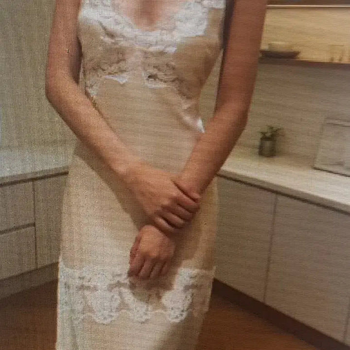 [BUNJANG] Ivory/Beige Lace Long Dress / (해외배송)아이보리/베이지 레이스 롱  원피스