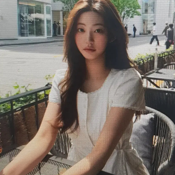 [BUNJANG] Lace Ribbon Short Sleeve Shirt / (해외배송 )레이스 리본끈 반팔 셔츠