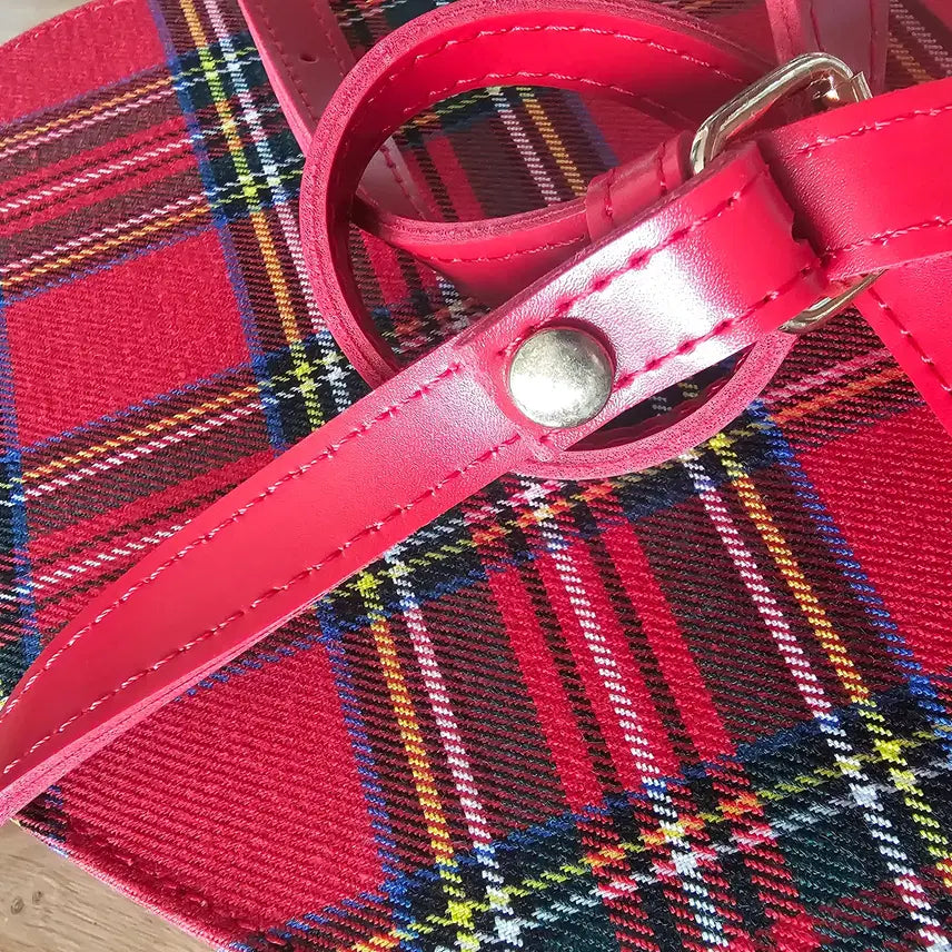 [BUNJANG] Heart Tartan Check Bag / 하트 타탄체크 가방
