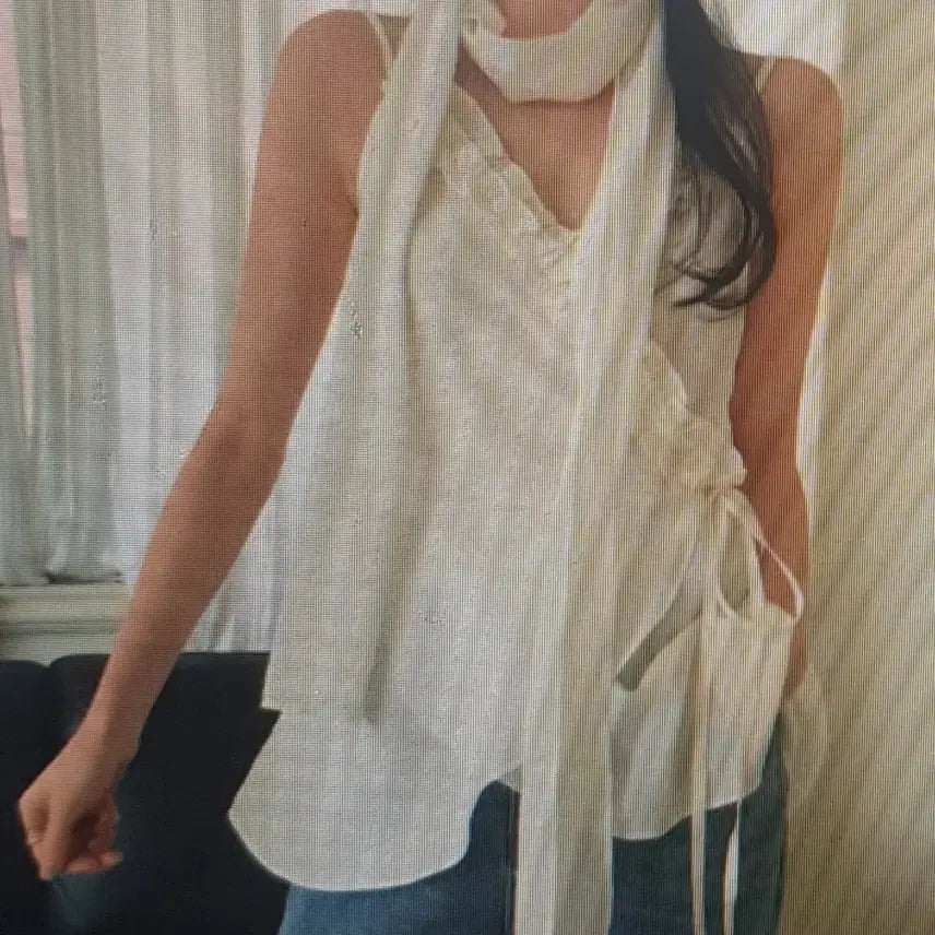[BUNJANG] Wrap Style Blouse / (해외배송)끈 랩 스타일 블라우스 2컬러