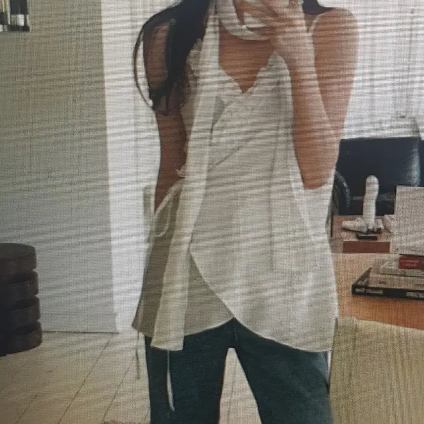 [BUNJANG] Wrap Style Blouse / (해외배송)끈 랩 스타일 블라우스 2컬러