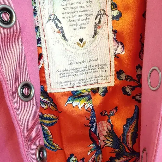 [BUNJANG] Oilily Embroidered Pink Coat 38 / 오일릴리 핑크색 자수 코트38