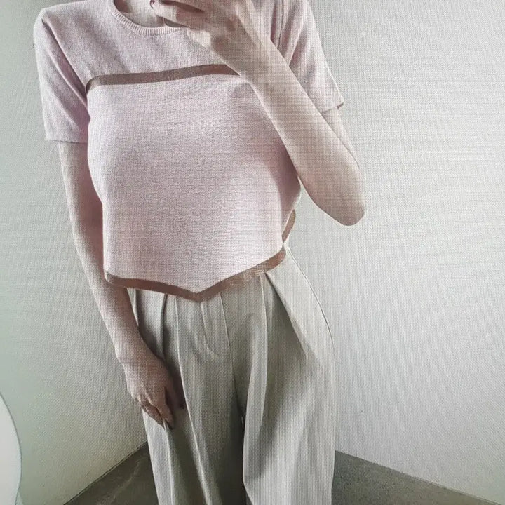 [BUNJANG] Chic Two-Piece Set with Detachable Shawl / (해외배송) 시크 반팔티 +숄 투피스 세트 3컬러