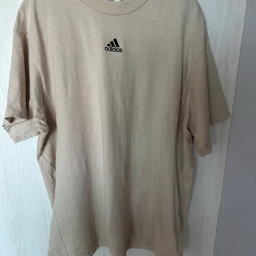 [BUNJANG] Adidas Beige Short Sleeve T-shirt / 아디다스 베이지 반팔 티셔츠