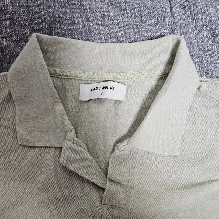 [BUNJANG] Lap12 Beige Pique Short Sleeve T-shirt / 랩12 피케 반팔티셔츠 베이지