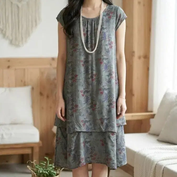 [BUNJANG] Ingyeon Sarang Jacquard Rayon Long Dress / * 인견사랑 자갸드 인견 원피스        ( 새 상 품 )