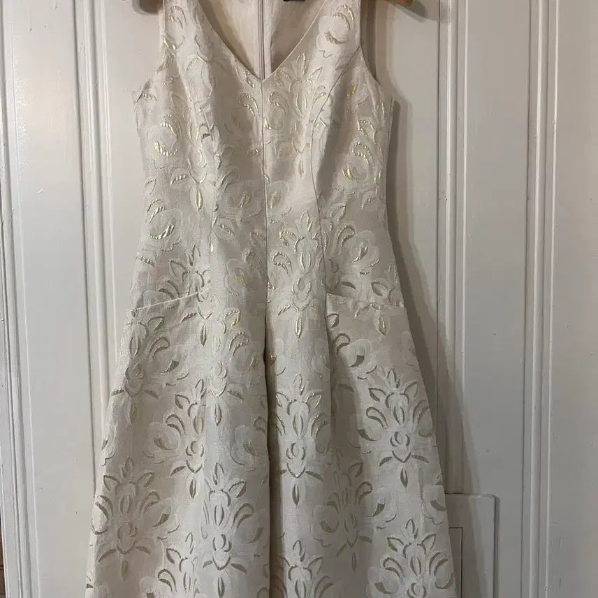 [BUNJANG] Ralph Lauren Jacquard Ivory Dress / 랄프로렌 쟈가드 원피스