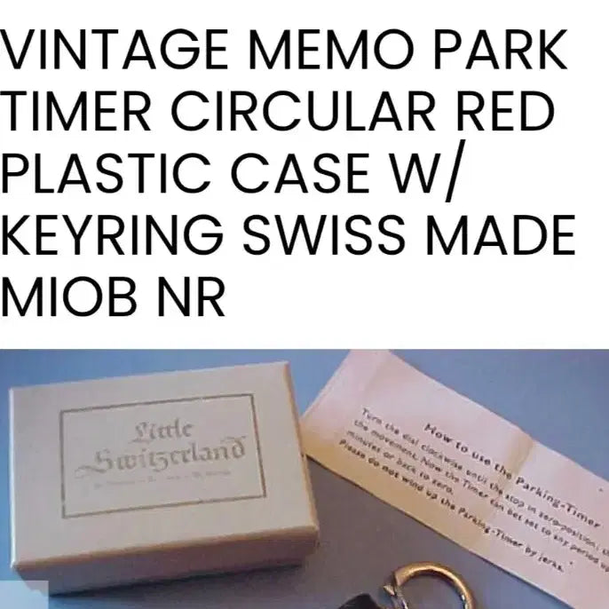 [BUNJANG] Memo Park Vintage Parking Timer Keychain / [희귀 빈티지] 스위스제 메모 파크(Memo Park) 주차 타이머 키링