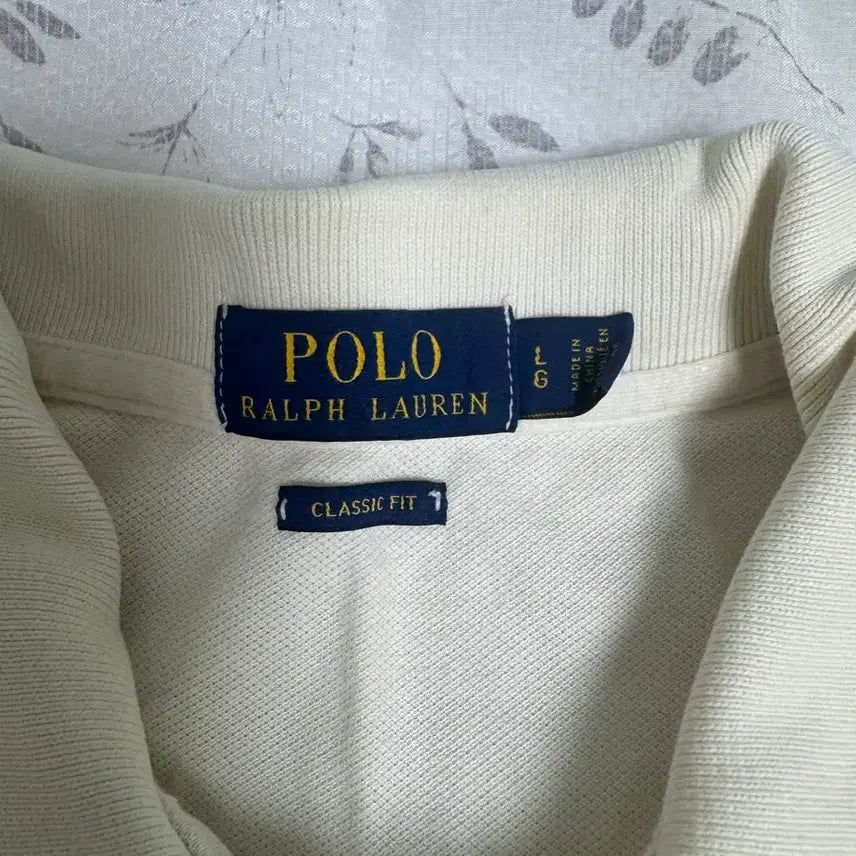 [SOLD OUT] 폴로 랄프로렌 아이보리 반팔 폴로셔츠 L