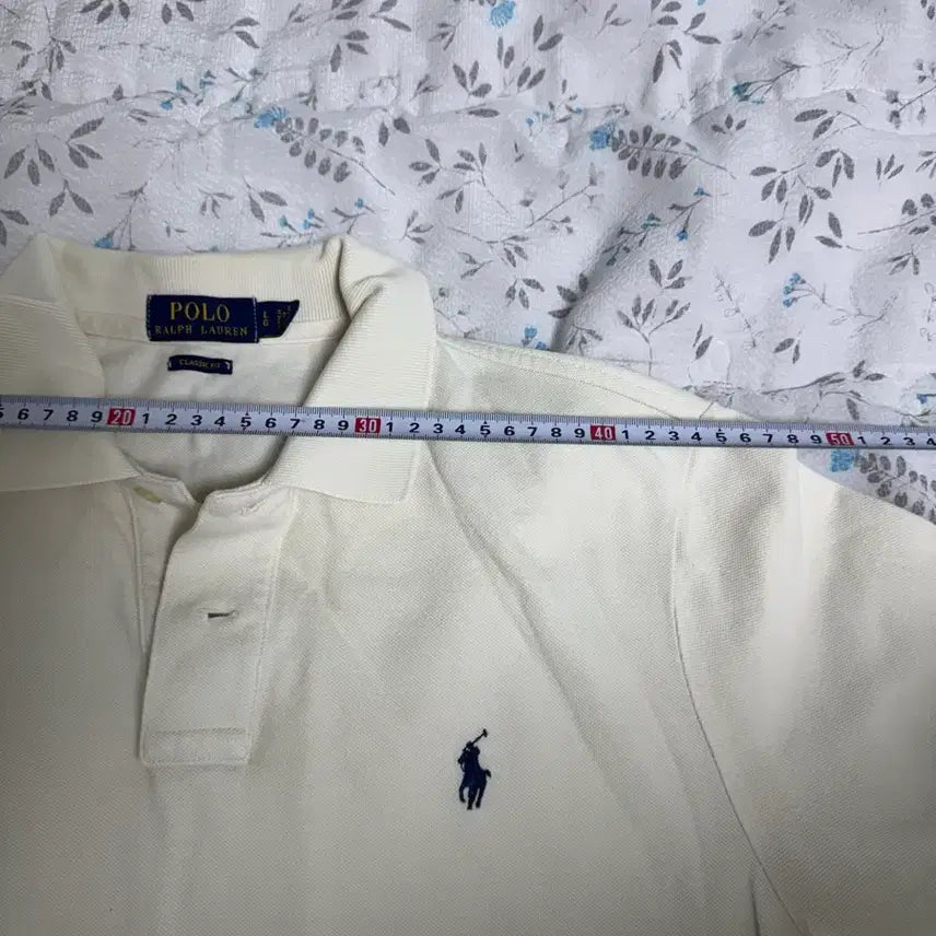 [SOLD OUT] 폴로 랄프로렌 아이보리 반팔 폴로셔츠 L